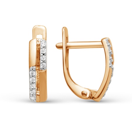 Серьги из золота с фианитом 000562-1102 от KRASNOE, металл Золото, вставка Фианит