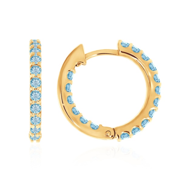 Серьги из серебра с топазами