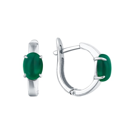 Серьги из серебра с агатами 2340391878-60 от KRASNOE, металл Серебро, вставка Агат