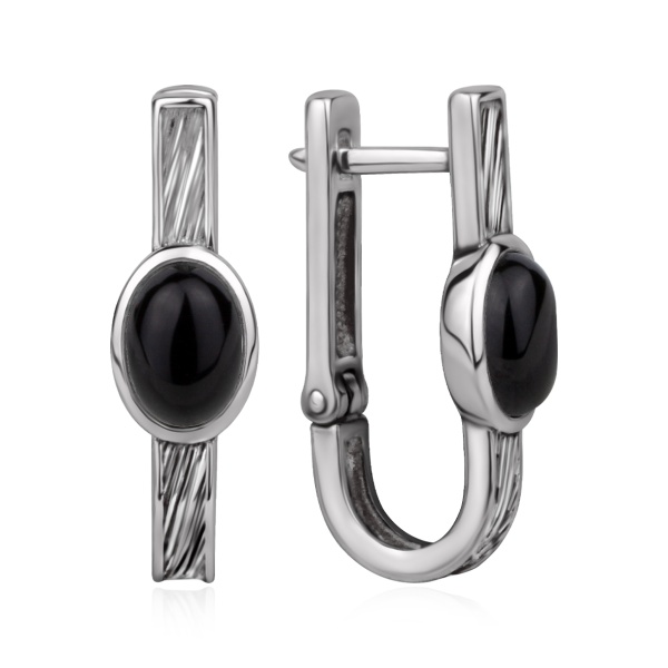 Серьги из серебра с агатами в ювелирном интернет-магазине