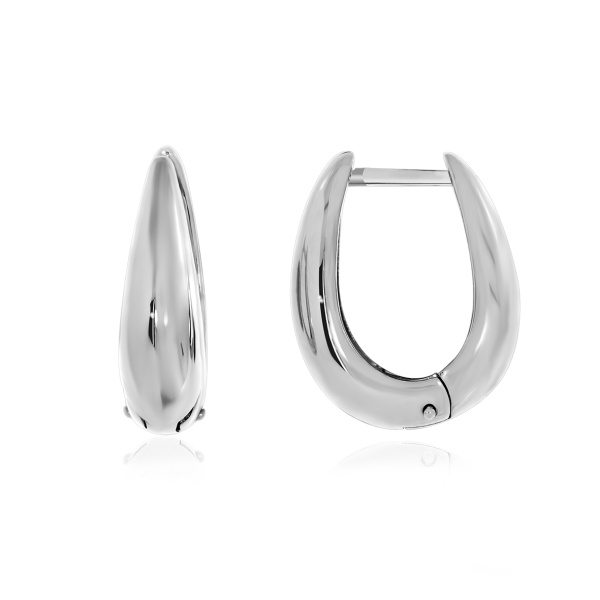 Серьги из серебра без вставок 2340401270 от KRASNOE, металл Серебро, вставка Без вставок