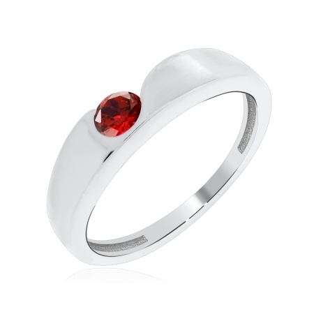 Купить кольцо из серебра с гранатом в интернет-магазине KRASNOE