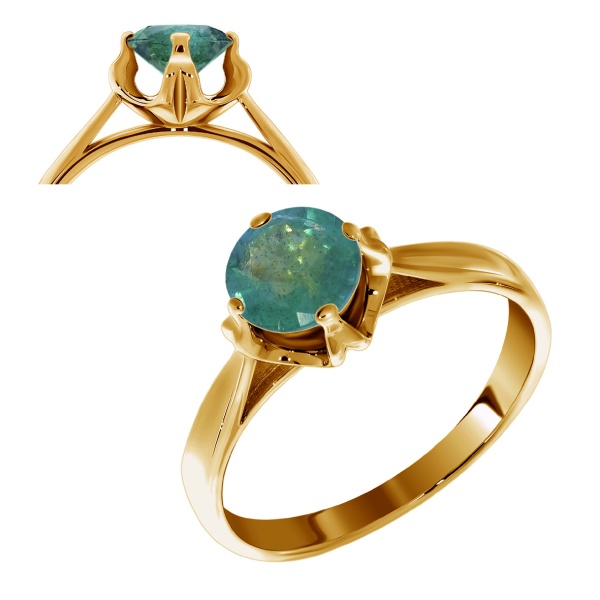 Купить кольцо из серебра с бериллом в интернет-магазине KRASNOE