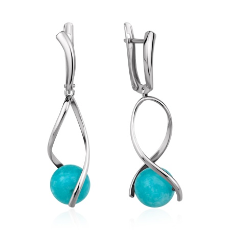 Серьги из серебра с агатами