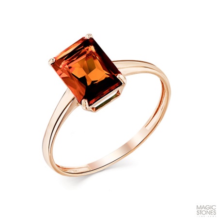 Купить кольцо из золота с гранатом в интернет-магазине KRASNOE