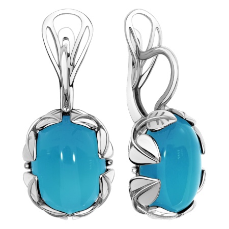 Серьги из серебра с агатами 2340395715-70 от KRASNOE, металл Серебро, вставка Агат