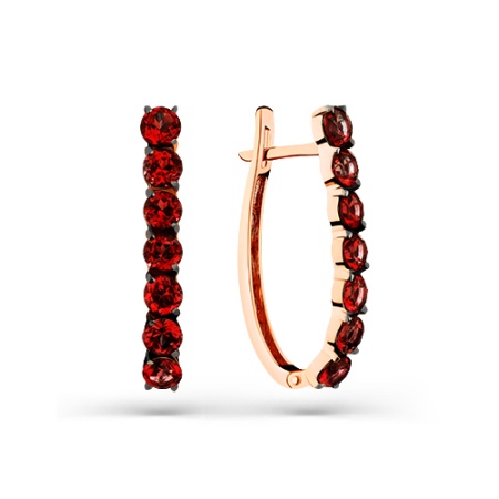 Серьги из золота с гранатом 02-3-177-0300-012 от KRASNOE, металл Золото, вставка Гранат