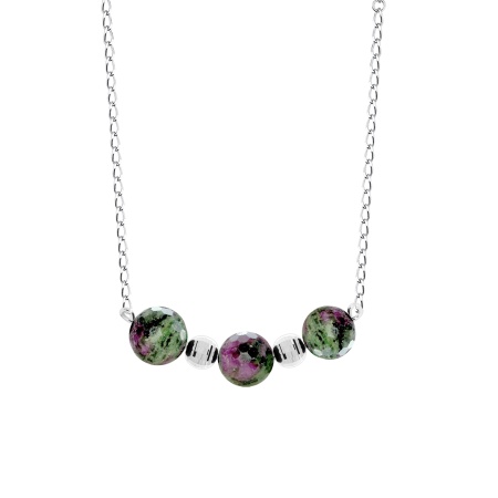 Колье из серебра с цоизитами 8340593024-50
