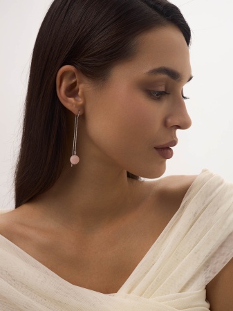 Серьги из серебра с кварцем 2340100710-6-30 от KRASNOE, металл Серебро, вставка Кварц