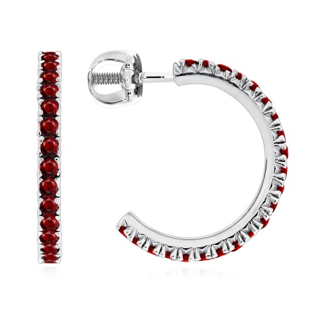 Пусеты из серебра с фианитами 2340202798-31 от KRASNOE, металл Серебро, вставка Фианит