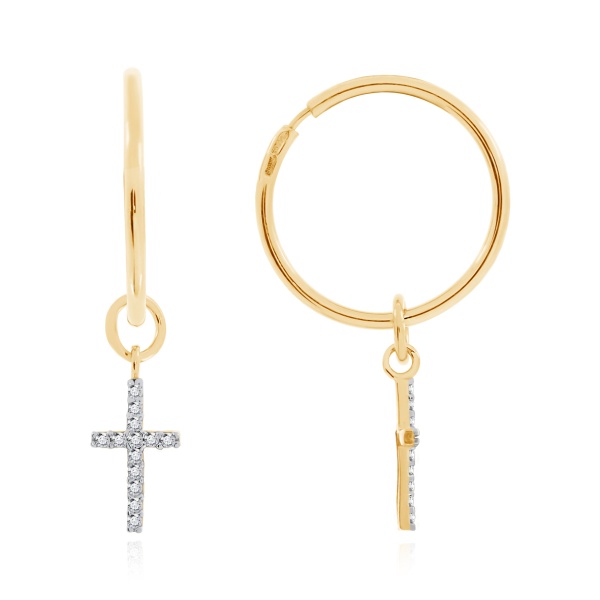 Серьги из серебра с фианитами 2329202816л от KRASNOE, металл Серебро, вставка Фианит