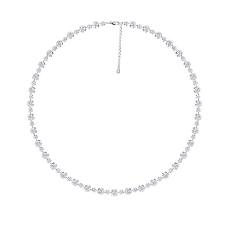 Колье из серебра с фианитами