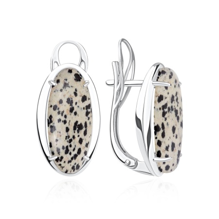 Серьги из серебра с яшмой