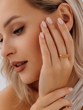 Кольцо из серебра с цитринами со скидкой