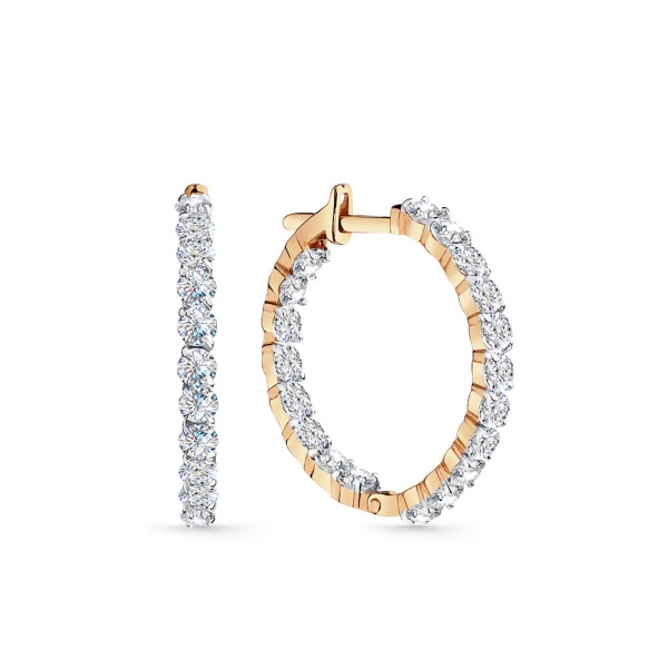 Серьги из золота 002-0790-0001-011 от KRASNOE, металл Золото, вставка Фианит