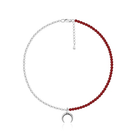 Колье из серебра с агатами