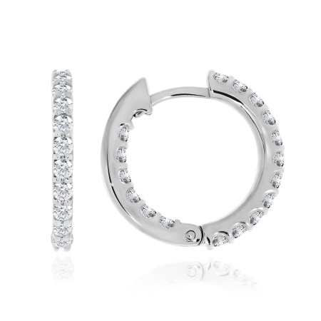 Серьги из серебра с фианитами 2340201315 от KRASNOE, металл Серебро, вставка Фианит