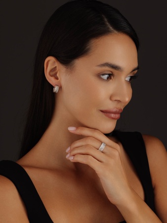 Пусеты из серебра без вставок