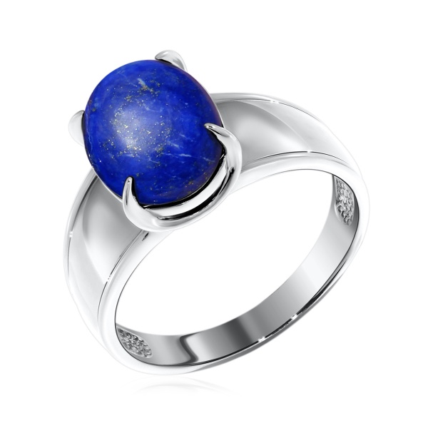Кольцо из серебра с лазуритом со скидкой