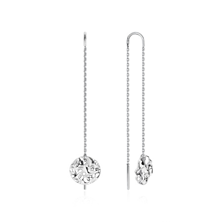 Серьги из серебра без вставок