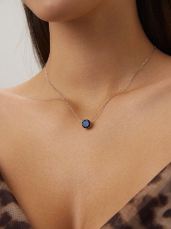 8348871874л-3-40-1-105 Колье (Ag 925) 8348871874л-3-40-1-105