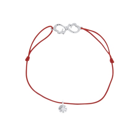 Купить браслет из серебра с нить капроном