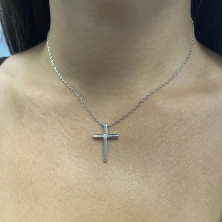 Подвеска из серебра с фианитом