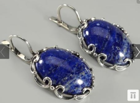 Серьги из серебра с бирюзой