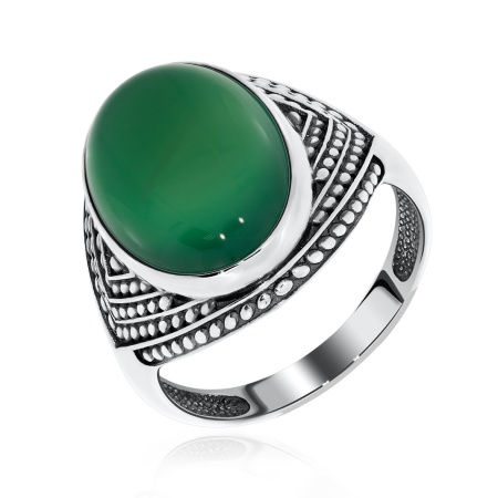 Купить кольцо из серебра с агатом в интернет-магазине KRASNOE