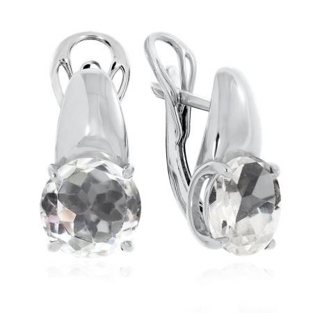 Серьги из серебра с хрусталём