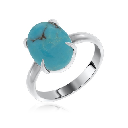 Купить кольцо из серебра с бирюзой в интернет-магазине KRASNOE