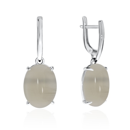 Серьги из серебра с агатом 2340390510-21 от KRASNOE, металл Серебро, вставка Агат