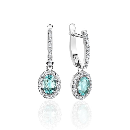 Серьги из золота с турмалинами и бриллиантами imprint of love