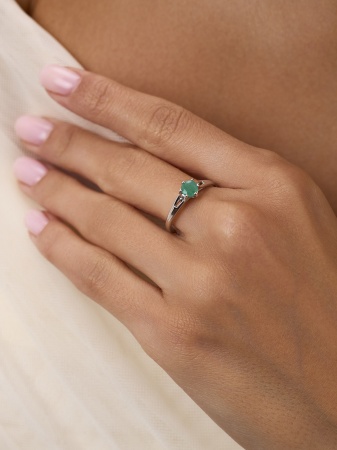 Купить кольцо из серебра с бериллом в интернет-магазине KRASNOE