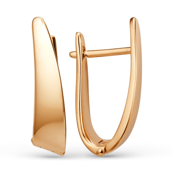 Серьги из золота без вставок 002972-1000 от KRASNOE, металл Золото, вставка Без вставок