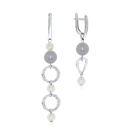 Серьги из серебра с жемчугом