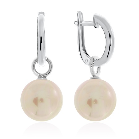 Серьги из серебра с жемчугом