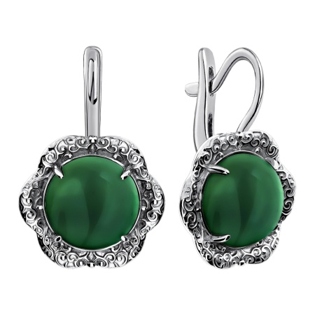 Серьги из серебра 2310395178-60 от KRASNOE, металл Серебро, вставка Агат