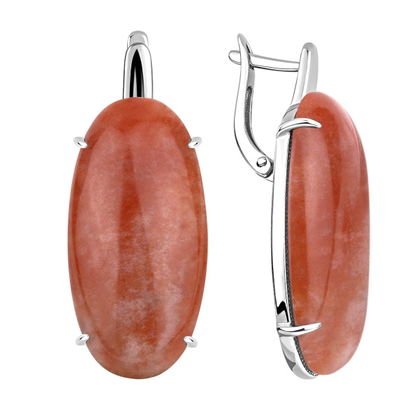 серьги из серебра с халцедоном