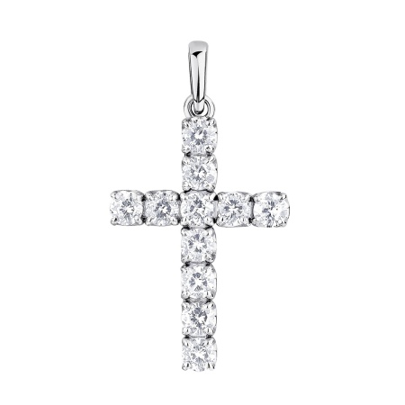 Подвеска из серебра с фианитами