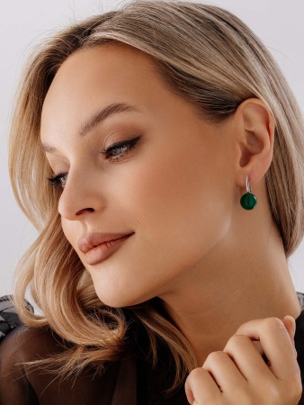 Серьги из серебра с агатами 2340391557-1-60 от KRASNOE, металл Серебро, вставка Агат