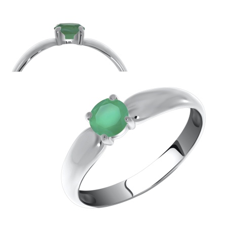 Купить кольцо из серебра с агатом в интернет-магазине KRASNOE