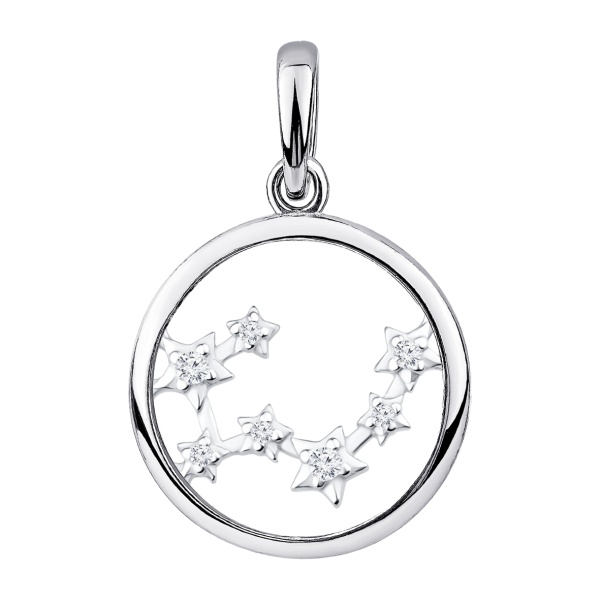 Купить подвеска из серебра с фианитами