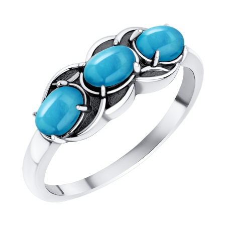 Купить кольцо из серебра с бирюзой в интернет-магазине KRASNOE