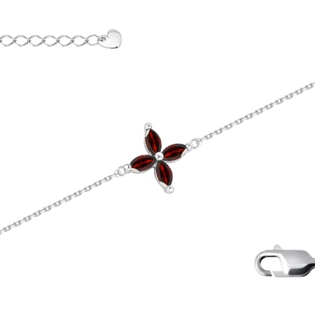 Купить браслет из серебра с гранатами