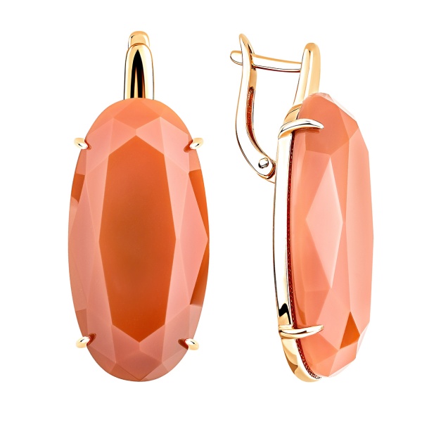 Серьги из серебра с агатами со скидкой