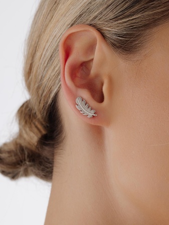 Серьги из серебра без вставок