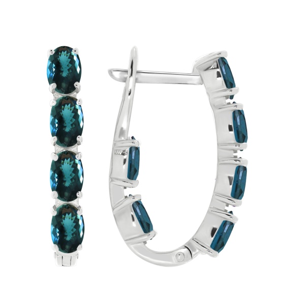 Серьги из серебра с топазами