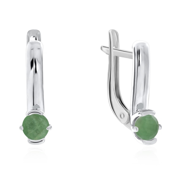 Серьги из серебра с бериллами 2340190252 от KRASNOE, металл Серебро, вставка Берилл