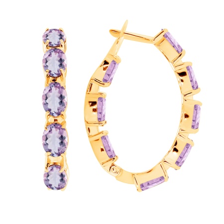 Серьги из серебра с аметистами 2318061183 от KRASNOE, металл Серебро, вставка Аметист